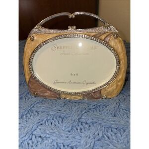 Sheffield Home Jewel Collection Purse Shape Frame Genuine Austrian Crystals 6x4